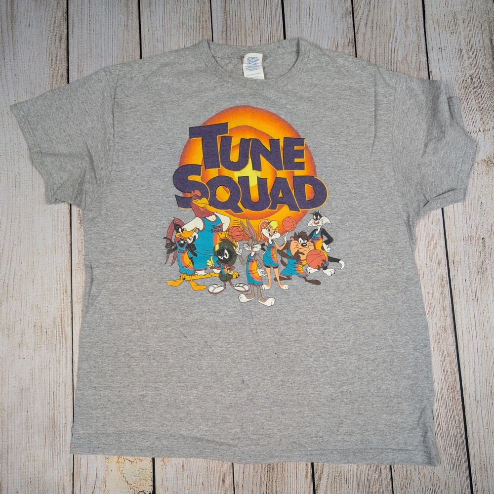 90s VTG Tune Squad T-Shirt Graphic Print Looney Tunes Mens L